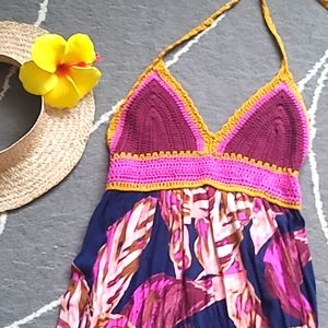 Tropical Crochet Top Dress